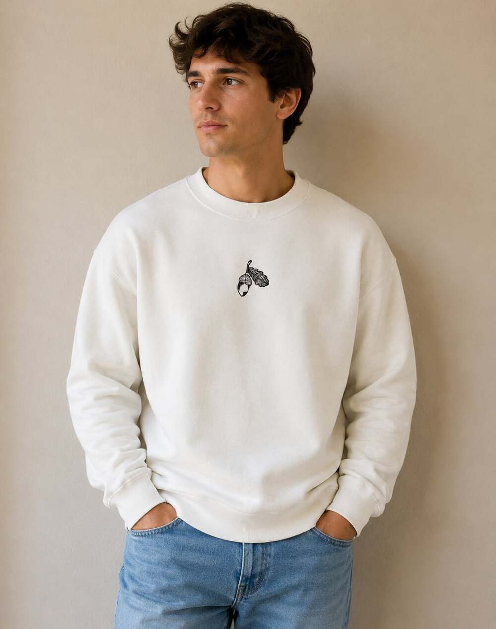 Ed Sheeran Autumn Variations Official Merch Acorn Embroidered Crewneck Sweatshir